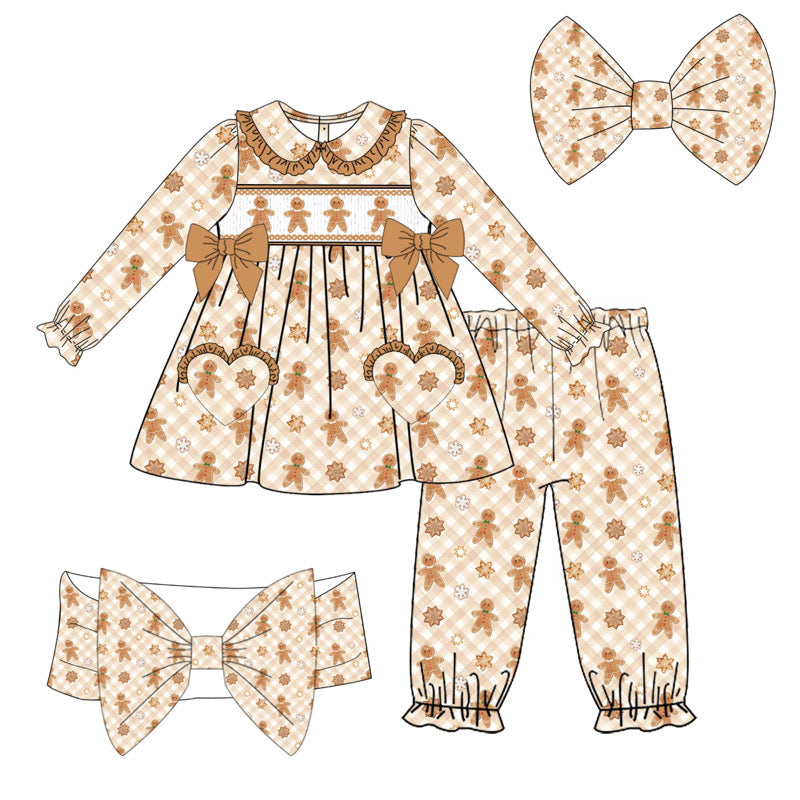 Girls Gingerbread Christmas Smock Pyjamas DEPOSIT ONLY