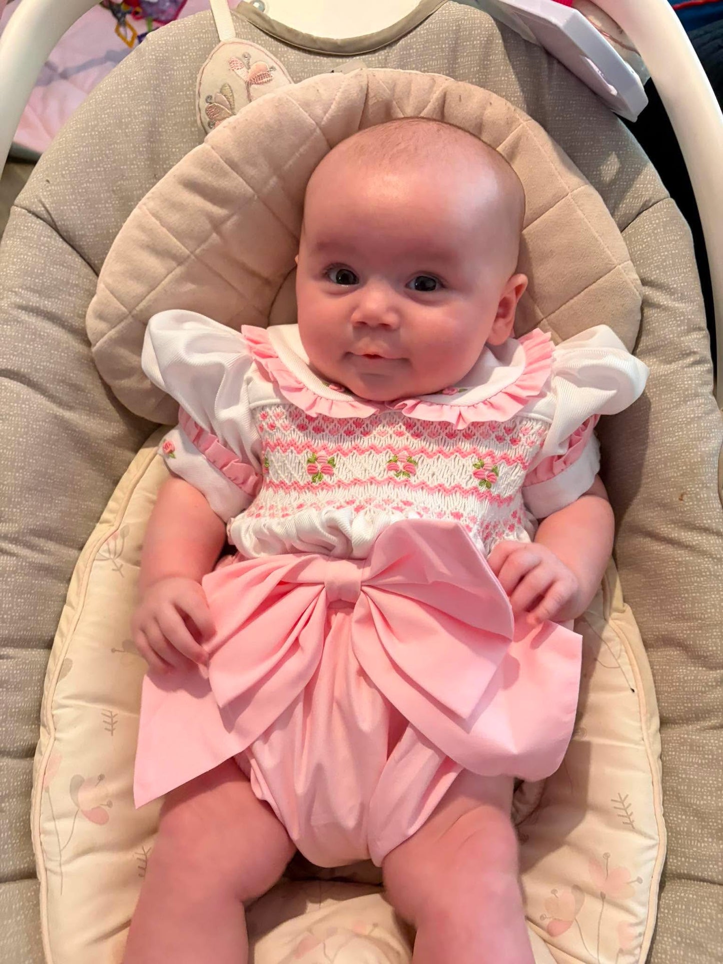 Girls Pink Flower Romper IN STOCK CLEARANCE SALE!! 50% OFF!!