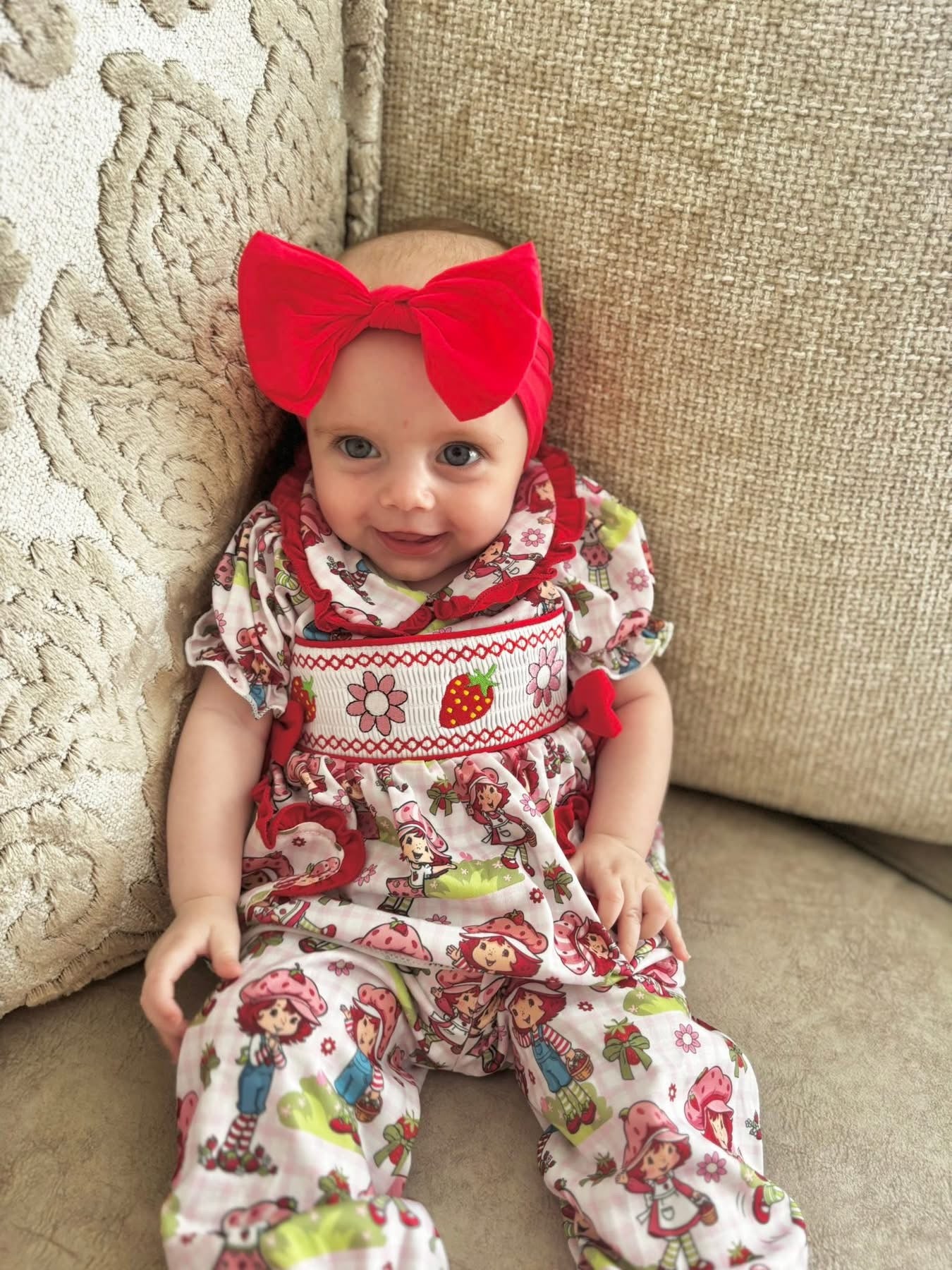 Girls Strawberry Shortcake Smock Pyjamas