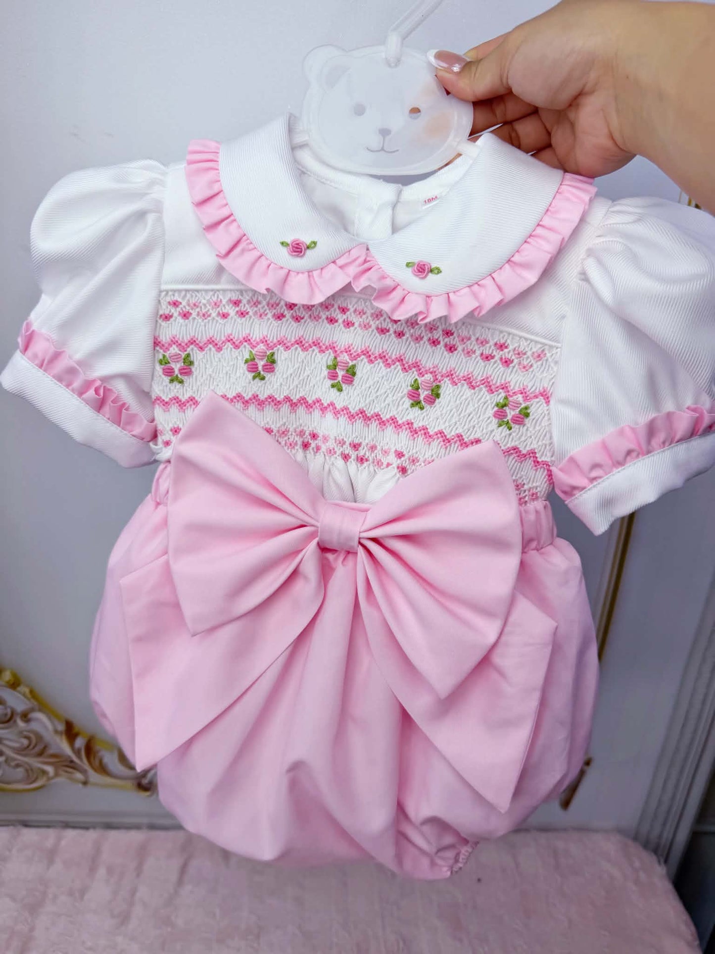 Girls Pink Flower Romper IN STOCK CLEARANCE SALE!! 50% OFF!!