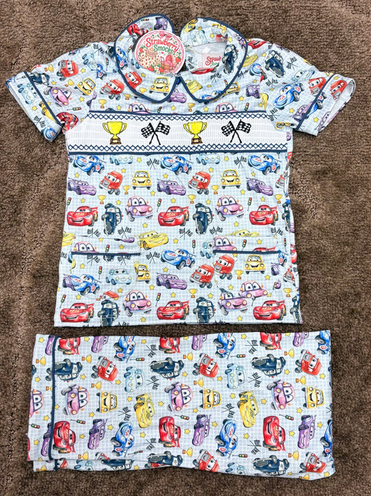 Boys Cars Smock Pyjamas
