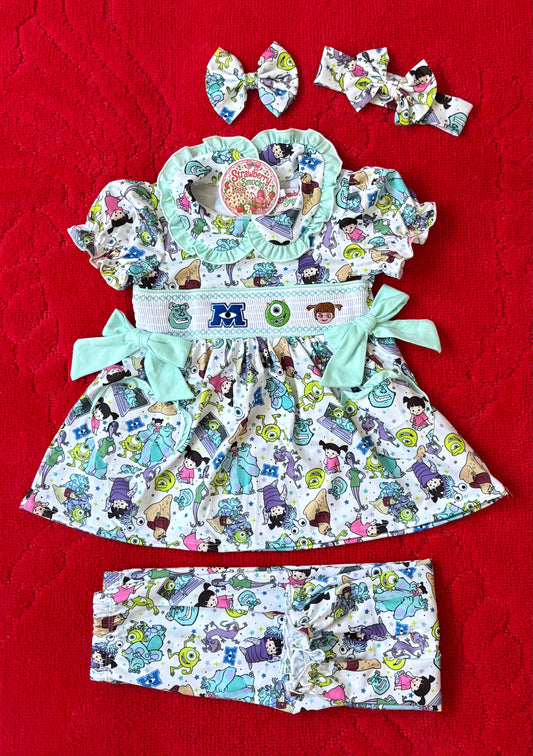Girls Monsters Inc Smock Pyjamas IN STOCK CLEARANCE SALE!!
