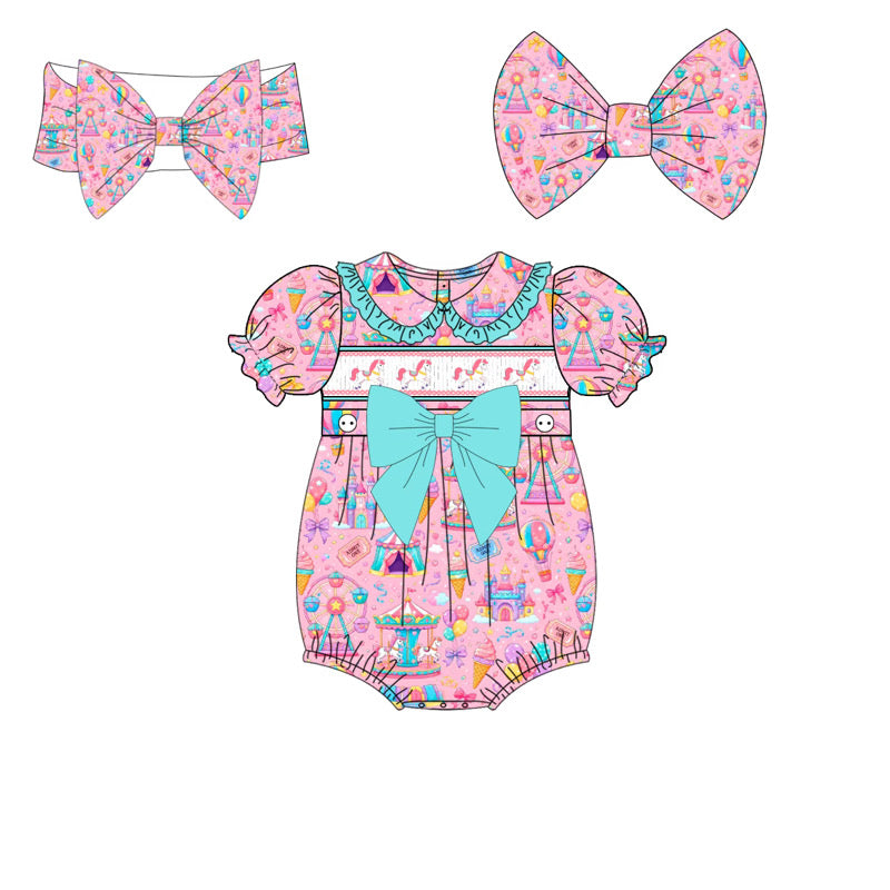 Girls Fairground Carousel Soft Romper DEPOSIT ONLY