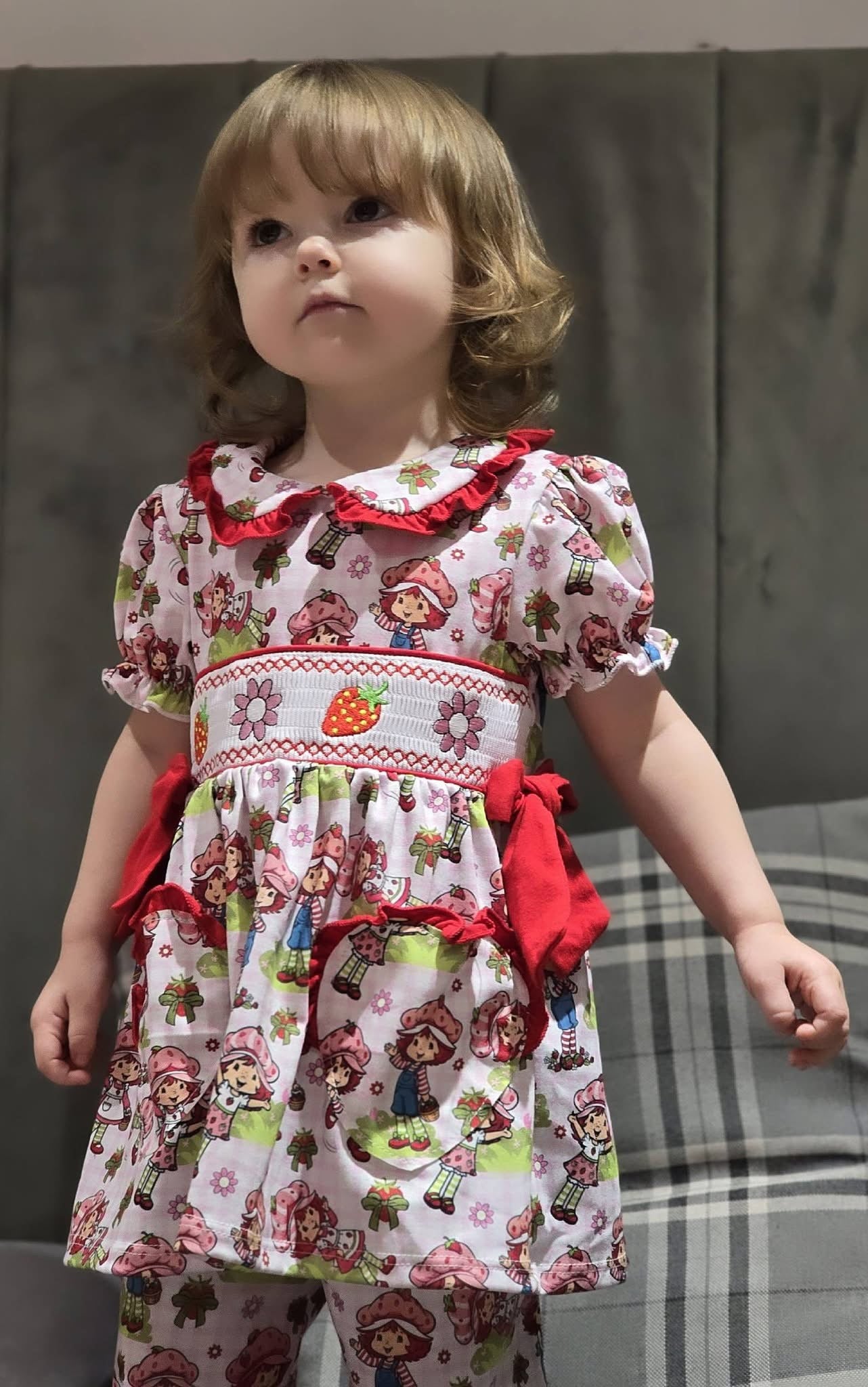 Girls Strawberry Shortcake Smock Pyjamas