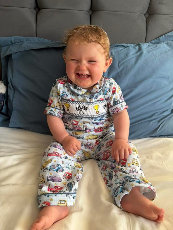 Boys Cars Smock Pyjamas IN STOCK CLEARANCE SALE!!