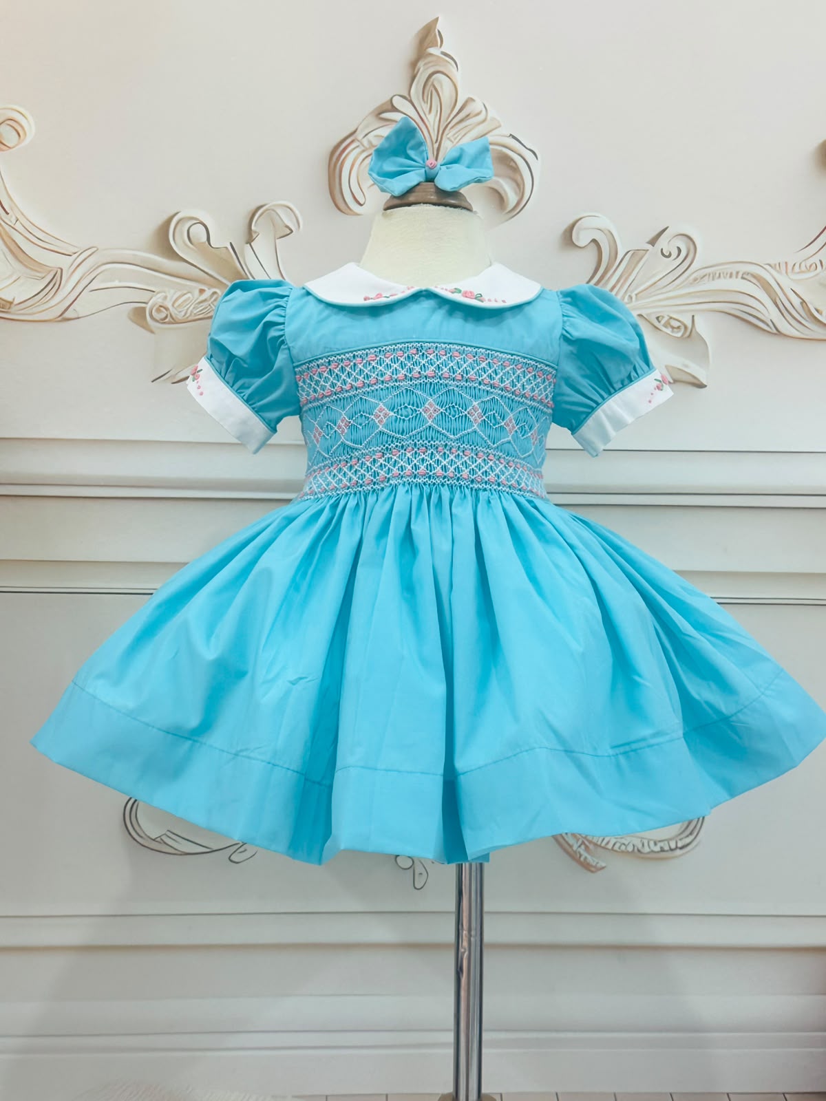 Blue Smock Dress DUE IN 1-2 WEEKS CLEARANCE SALE!! 50% OFF!!
