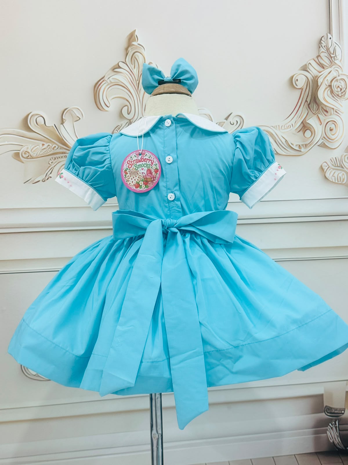 Blue Smock Dress DUE IN 1-2 WEEKS CLEARANCE SALE!! 50% OFF!!